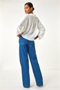Ivory  Twist Hem V-Neck Shirt, Image 3 of 5