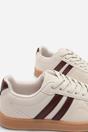 Beige 'Xia' Classic Retro Lace Up Trainer with Stripes, Image 6 of 8