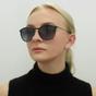 Black Round Black Grey Gradient Erika Metal 3539 Sunglasses, Image 5 of 6