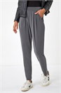 Grey Elastic Waist Hareem Trousers, Image 4 of 5