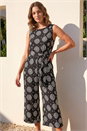 Black Petite Textured Jumpsuit, Image 2 of 4
