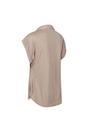 Natural Plain V Neck Short Sleeved Polo Shirt, Image 4 of 4