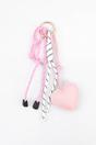 Pink Love Heart Clip On Bag Charm, Image 1 of 3