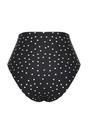 Multi WOVCOR Multi Polka Dot Printed High Waist Shaping Bikini Bottom with Ruched Detail, Image 3 of 4