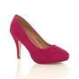 Fuchsia AJVANI Fuchsia Mid High Heel Court Shoes, Image 1 of 6
