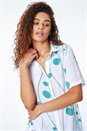 Green Spot Print Button Through Shirt, Image 4 of 5