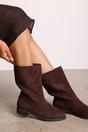 Dark Brown 'Monroe' Mid Calf Boots with Flat Sole, Image 5 of 5