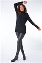 Black Longline High Neck Tunic Jumper , Image 2 of 5