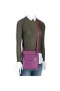 Raspberry 'Five CB' Real Leather Cross Body Bag, Image 5 of 5