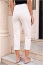 White Petite Bengaline Cropped Stretch Trouser, Image 3 of 4