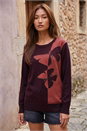 Plum Butterfly Sparkle Mix Jumper, Image 1 of 4