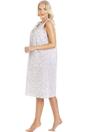 Grey Floral Print Sleeveless Nightdress, Image 4 of 5