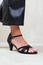Black 'Artemis' Mid High Heels, Image 3 of 3