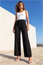 Black Regular Wide Leg Trouser, Image 1 of 4