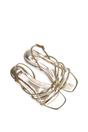 Gold XY LONDON Gold 'Mary' Square Toe Strappy Slingback Flat Sandals, Image 6 of 6