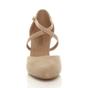 Natural AJVANI Natural Mid Heel Crossed Straps Court Shoes, Image 6 of 6