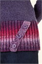 Purple V-Neck Ombre Trim Knit Jumper, Image 5 of 5