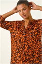 Copper Spot Print Stretch Top, Image 4 of 5