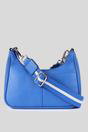 Blue 'Bella Toscana' Real Leather Crossbody Bag with Webbing Strap, Image 3 of 4