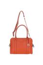 Orange 'Cuore di Cuoio' 3 Section Large Leather Handbag, Image 2 of 4
