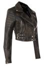 Tortoishell Infinity Leather Tortoishell Brando Cropped Leather Jacket-Longtown, Image 2 of 6