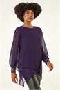 Purple Sparkly Detail Layered Top, Image 1 of 5