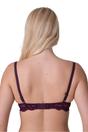Aubergine Floral Lace Padded Underwired Bra, Image 3 of 5