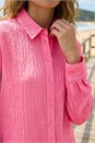 Pink Textured Collared Shirt, Image 4 of 4