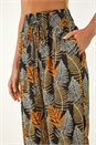Black Leaf Tie Waist Trousers, Image 5 of 5