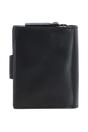 Black Real Leather Purse with Turnlock & Zip Pocket, Image 3 of 3
