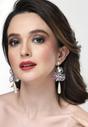 Lilac Lavender Butterfly Drop Earrings, Image 4 of 5