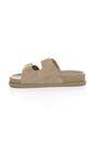 Taupe AJVANI Taupe Flatform Double Buckle Footbed Sandals, Image 3 of 4