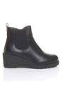 Black AJVANI Black High Wedge Heel Ankle Chelsea Boots, Image 5 of 6