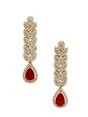 Gold AVANT-GARDE PARIS Gold Leaf Cascade Teardrop Statement Earrings, Image 1 of 2