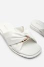 White Brooklyne Twist Open Toe Slide On Sandals, Image 5 of 6