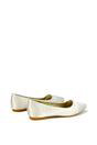 Ivory XY LONDON Ivory 'Alessia' Pointed Toe Low Heel Bridal Ballerina Pump Shoes, Image 3 of 5