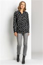 Black Spot Print Buttoned Shirt, Image 2 of 5