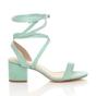 Mint Mid Block Heel Tie Up Sandals, Image 2 of 6