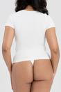 White Basic Sculpting T-Shirt Smooth Fit, Image 5 of 5