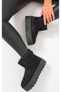 Black iKrush Black Martha Thick Heel Platform Boots, Image 1 of 6