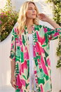 PINK Petite Printed Longline Shirt, Image 1 of 4