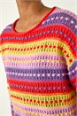 Red Bobble Knit Stripe Jumper, Image 5 of 5