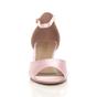 Pink AJVANI Pink Mid Wedge Heel Ankle Strap Sandals, Image 6 of 6