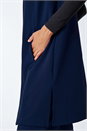 Midnight Blue Premium Stretch Sleeveless Jacket, Image 1 of 5