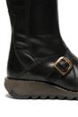 Black Womens Mid-Calf Platform Boots-MES2913, Image 6 of 6