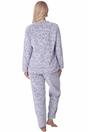 Grey Camille Lingerie Grey Supersoft Printed Full Length Pyjama Set, Image 3 of 5