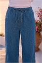 Denim Tie Waist Wide Leg Trouser, Image 4 of 4