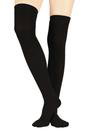 Black Over The Knee Moisture Wicking Toe Socks, Image 2 of 5