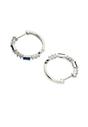 Blue Diva Collection Geometric Hoops, Image 3 of 5