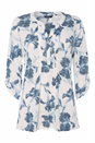 Ivory  Floral Burnout Jersey Blouse, Image 4 of 4
